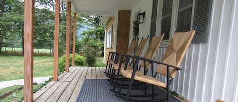 Front Porch with 4 Rocking Chairs