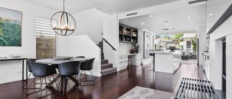 Dining room and kitchen