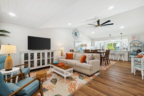 Cozy Living Area with Comfortable Seating and Flat Screen TV