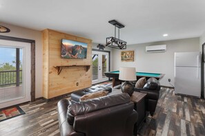 Lower Level Den with HDTV and Pool Table