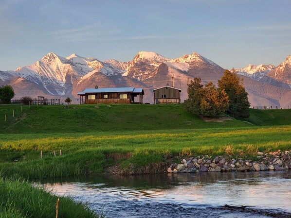 Beautiful views of Mission Mtns & Mission Creek.
