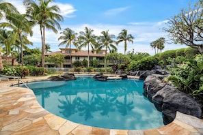 Best location in Waikoloa Beach Resort! #N3 is located directly across the drive from the fitness center, BBQ grills with seating, and one of the two beautiful community pools