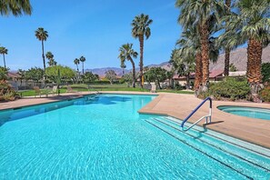 One of two shared pools and hot tubs