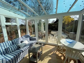 Conservatory overlooking the walled garden