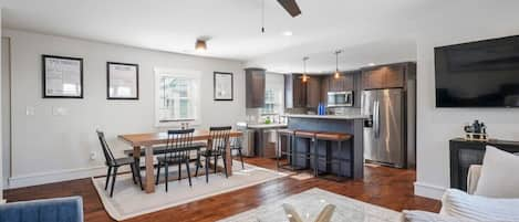 View from Living Room towards Kitchen/ Dining