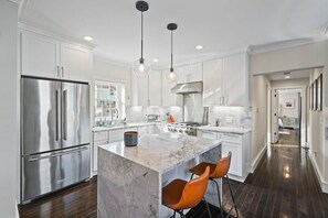 Kitchen with SS appliances