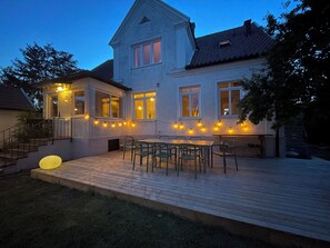 Cozy garden by night