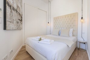 Experience a truly tranquil and rejuvenating night's sleep within the cozy confines of this comfortable queen-size bedroom #pt #portugal #lisbon #cozy #tranquil #rejuvenating