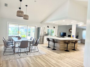 Kitchen and dining area