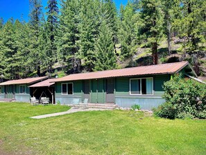 Cabin 1 is on the right hand side of the first building
