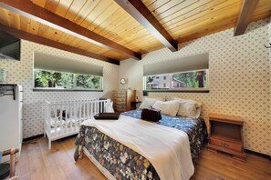 Bedroom with king size bed.