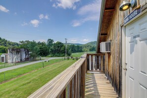 Balcony | Mountain Views | 2-Acre Farm On-Site