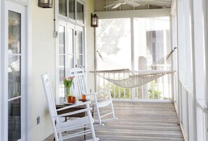 Waterfront screened-in porch