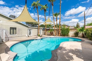 Pool is accessible from both the Master bedroom and living room