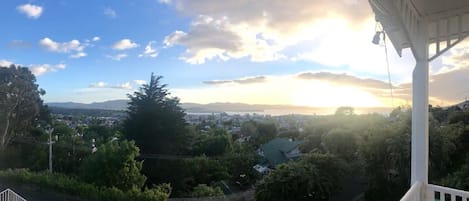 Actual view from balcony over Hobart and the River Derwent