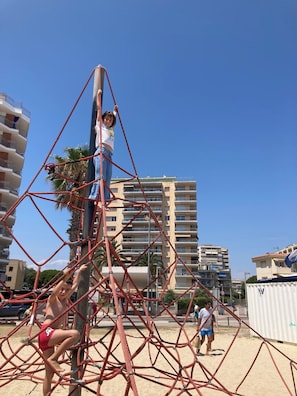 Playground on the beach in front studio