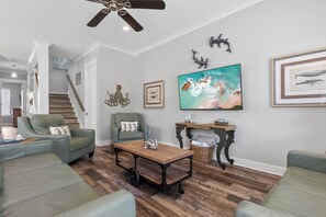 First Floor Living Area with Smart TV