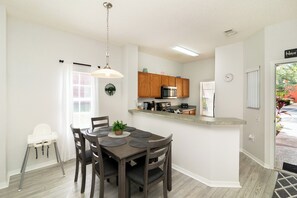 Dining table with seating for 6