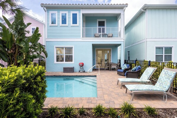 Pool with lounge chairs exclusive use to the guests