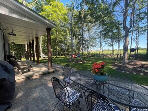 Covered and uncovered patio areas to enjoy outside