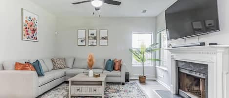 Living Room w/ Smart TV and Soundbar