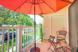 Balcony | Pet Friendly w/ Fee | Single-Story Unit