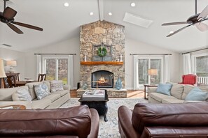 Cozy up to the gas fireplace and enjoy those fall nights!