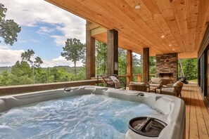 Hot Tub Sitting On The Lower Deck