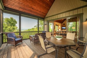 Screened-In Deck with Mountain Views