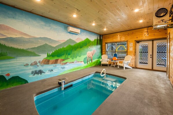 In-cabin, heated pool.