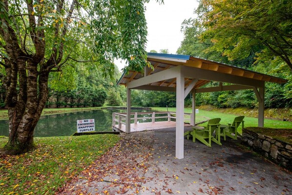 Gazebo by the pond