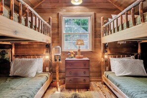 Whimsical Bunkbeds for the Young-at-Heart: Not Just for Kids! Stay Cool in Summer, Warm in Winter with AC and Heater.