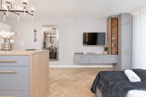 The elegant living area perfect for both relaxation and entertainment.