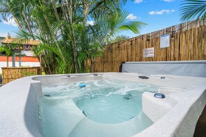Soak your cares away in your private, luxurious hot tub spa...