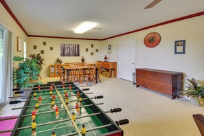 Family Room | Queen Sleeper Sofa | Foosball Table | Board Games