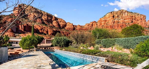 New (April 2025) salt water lap pool.