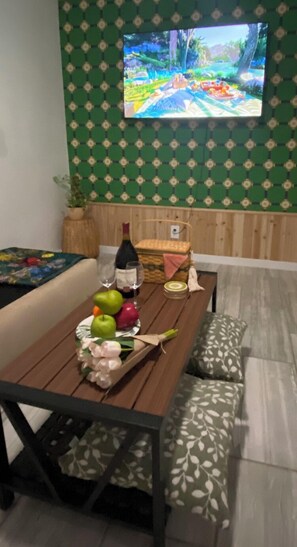Indoor Picnic! 

Notify host of your special occassion for a custom set up!