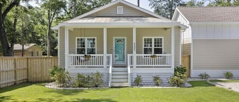 Front of house & bonus room above garage, accessed from stairway within house.