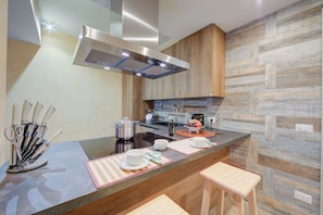 Kitchen and dining area