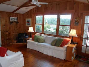 Living Room with views to the cove