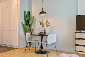 Savor a morning espresso at our chic dining nook.