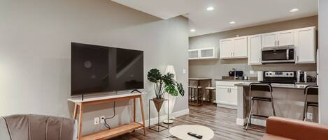 Living Room with TV and Futon