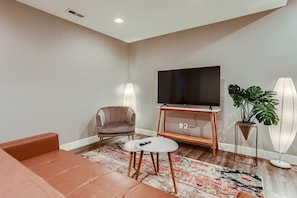 Living Room with TV and Futon