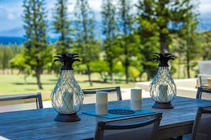 Dine with a view of the golf course