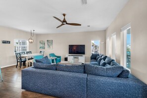 Living room with flat screen TV