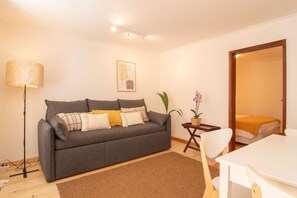 The comfortable sofa opens up as 2 single beds #sofa-bed #extraguests #portugal #pt #lisbon