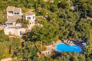 Aerial view of the Villa Pelago 