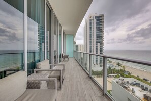 Condo Exterior | Furnished Balcony | Beach & Ocean Views