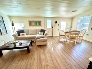 Living room and 4-top dining table