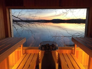 Sauna dans un ancien boathouse